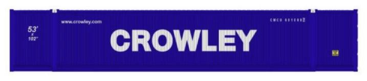 Kato N 80054K 53' Magnetic Intermodal Containers, Crowley Logistics (2)