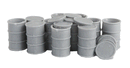 Bar Mills Scale Model Works O 04015 55-Gallon Drums with Open Tops, Unpainted