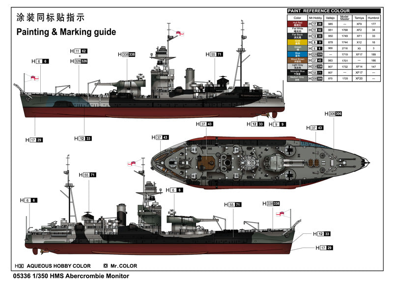 Trumpeter HMS Abercrombie Monitor 05336 1:350