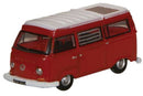 Oxford Diecast N NVW004 1970s Volkswagen Camper Van, Assembled, Senegal Red, White