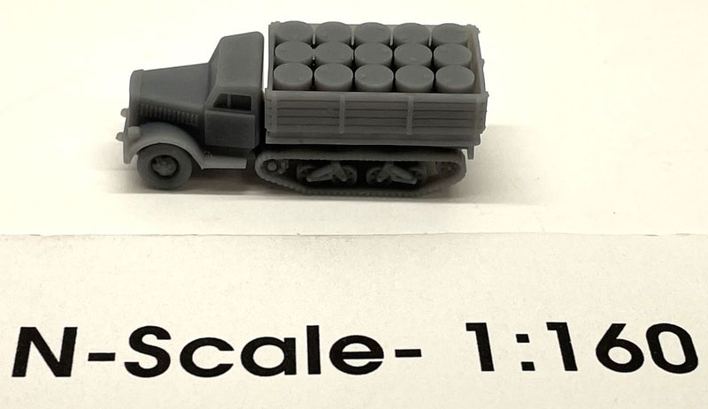 Phoenix Precision Models N 30045 Half-Track Truck with Drum Load 3-D Printed Kit, Unpainted (1)