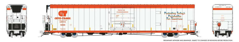 PREORDER Rapido 167001-6 HO Greenbrier Reefer Cryo 5265