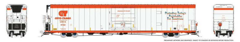 PREORDER Rapido 167001-2 HO Greenbrier Reefer Cryo 5142
