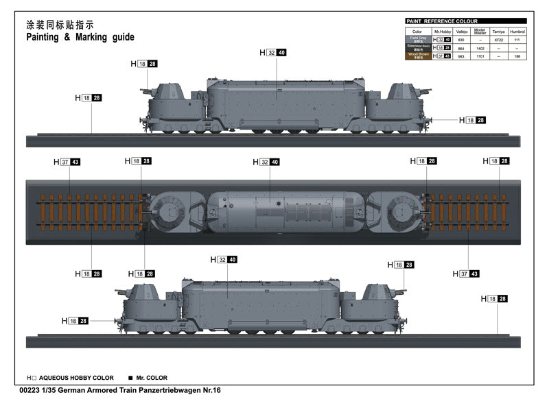 Trumpeter 00223 German Armored Train PanzerTriebwagen Nr.16 1:35