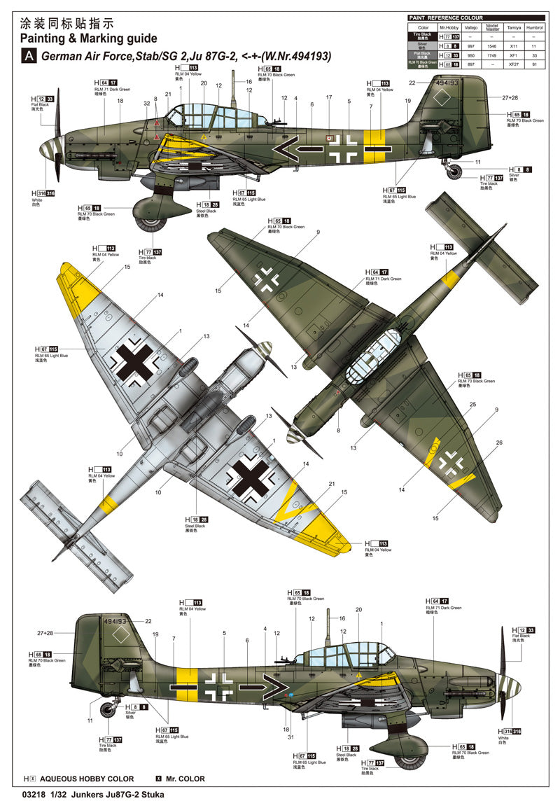 Trumpeter Junkers Ju 87G-2 Stuka 03218 1:32