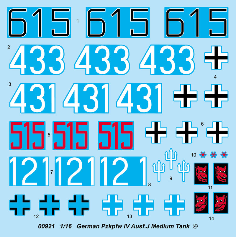 Trumpeter German Pzkpfw IV Ausf.J Medium Tank 00921 1:16