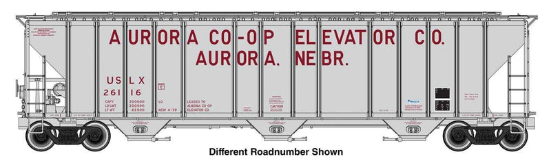 PREORDER Walthers Proto HO 920-106180 55' Evans 4780 Covered Hopper, Aurora Coop USLX