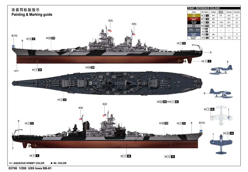 Trumpeter USS Iowa BB-61 03706 1:200