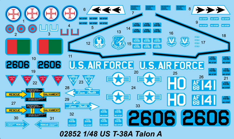 Trumpeter US T-38A Talon 02852 1:48