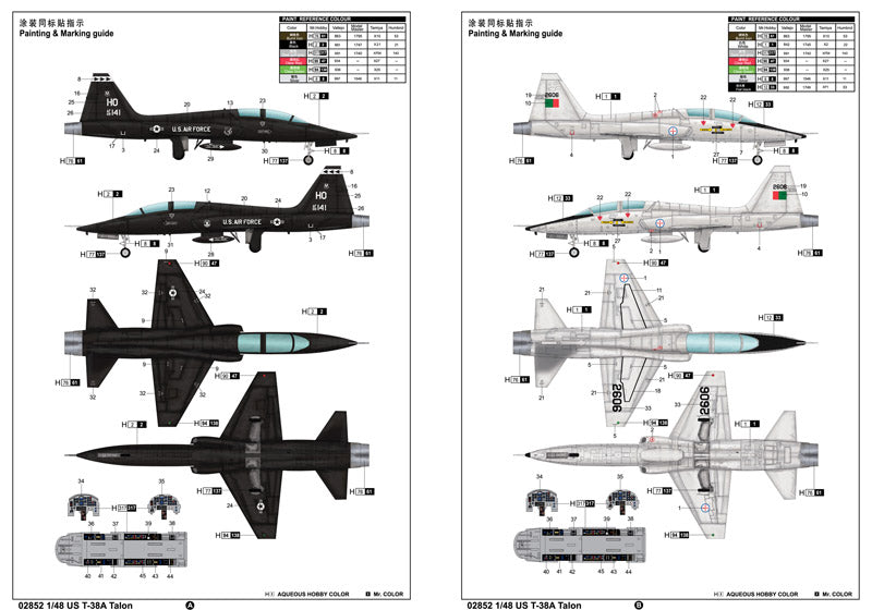 Trumpeter US T-38A Talon 02852 1:48