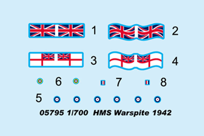 Trumpeter 05795 HMS Warspite 1942 1:700