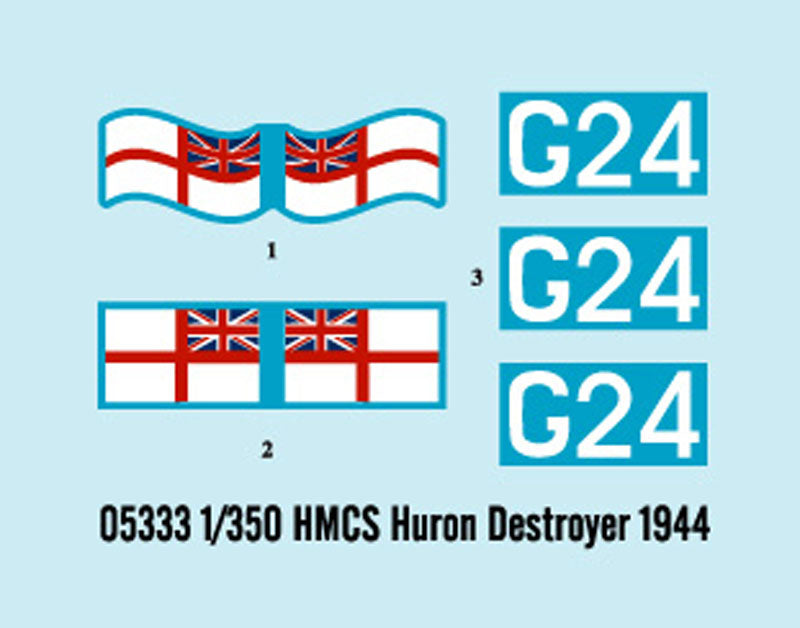 Trumpeter 05333 HMCS Huron Destroyer 1944 1:350
