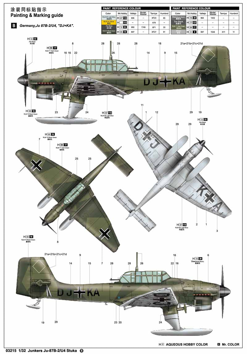 Trumpeter Junkers Ju-87B-2/U4 Stuka 03215 1:32