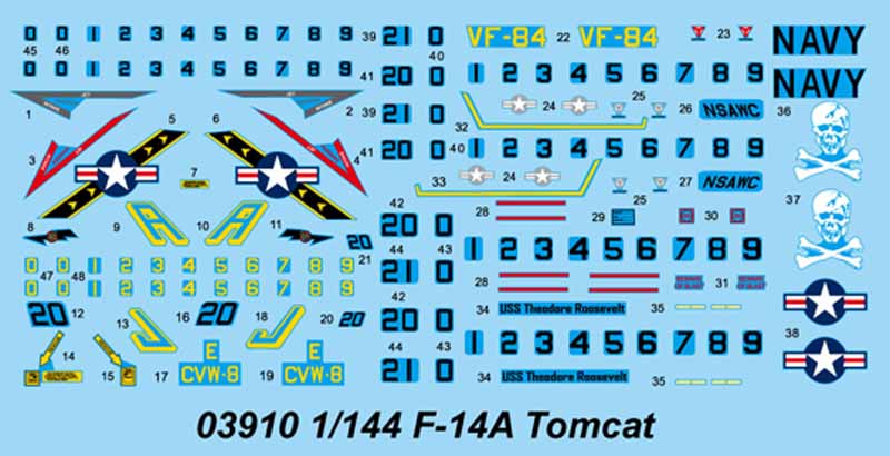 Trumpeter F-14A Tomcat 03910 1:144