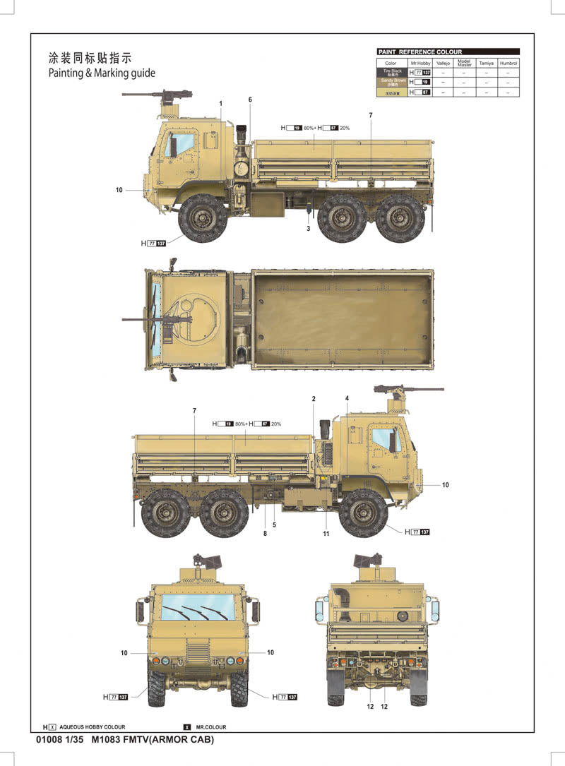 Trumpeter 01008 M1083 MTV(ARMOR CAB) 1:35