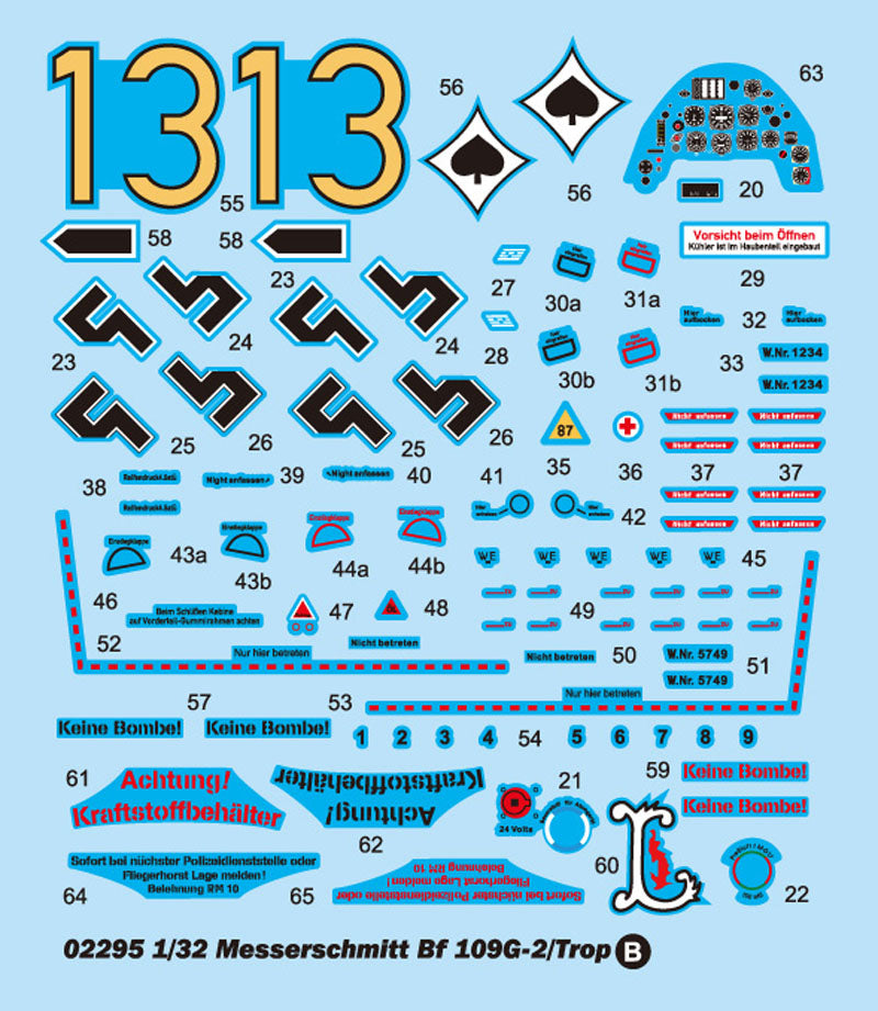 Trumpeter Messerschmitt Bf 109G-2/Trop 02295 1:32
