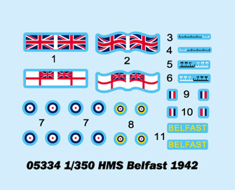 Trumpeter 05334 HMS Belfast 1942 1:350