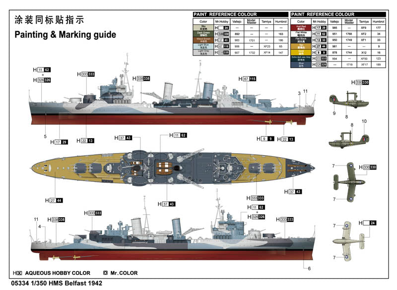 Trumpeter 05334 HMS Belfast 1942 1:350