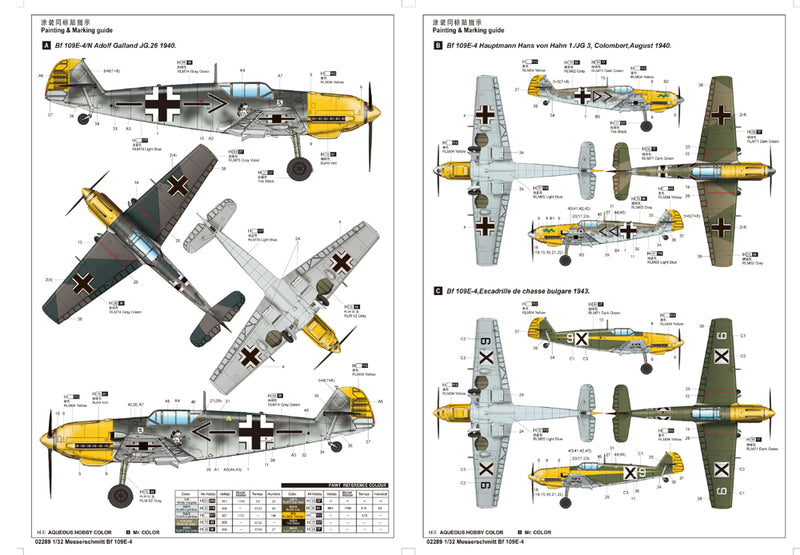 Trumpeter Messerschmitt Bf 109E-4 02289 1:32