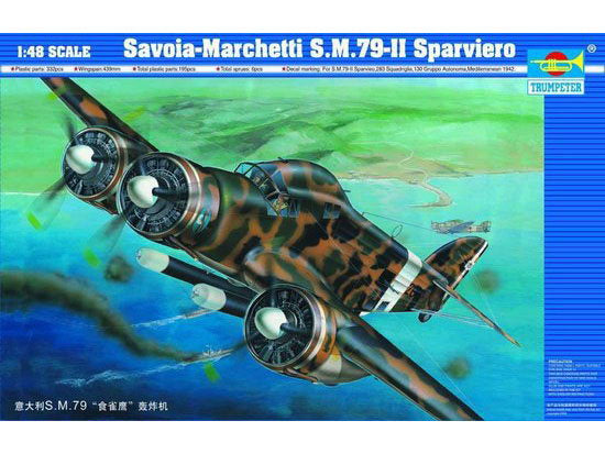 Trumpeter Savoia-Marchetti S.M.79-II Sparviero 02817 1:48