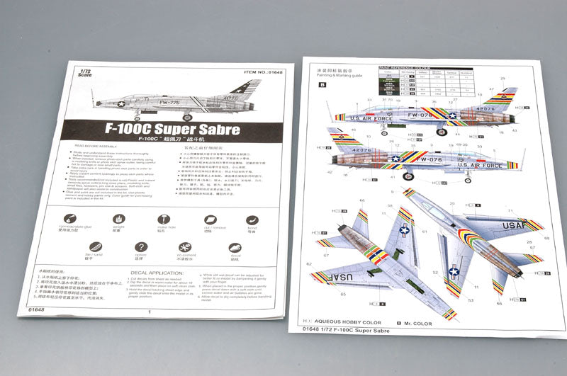 Trumpeter F-100C Super Sabre 01648 1:72