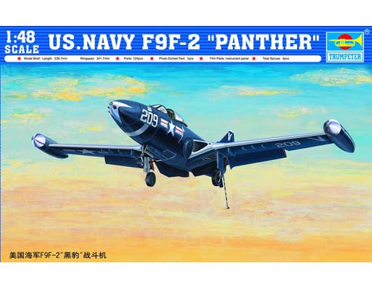 Trumpeter US.NAVY F9F-2 PANTHERÃ‚Â 02832 1:48