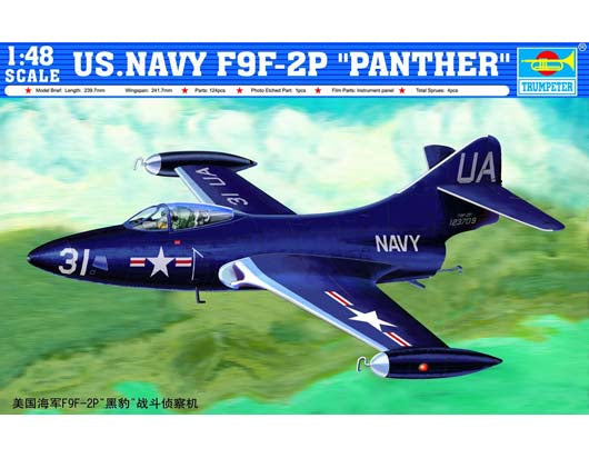 Trumpeter US.NAVY F9F-2P PANTHERÃ‚Â 02833 1:48