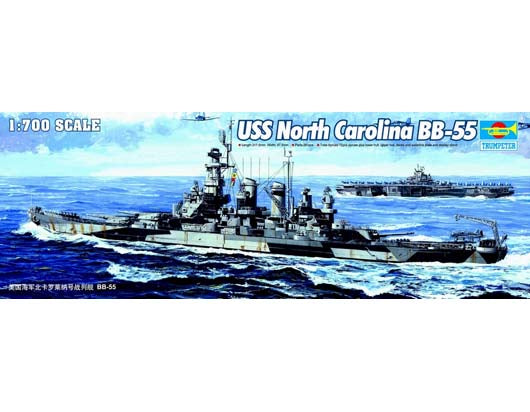Trumpeter 05734 USS North Carolina BB-55 1:700