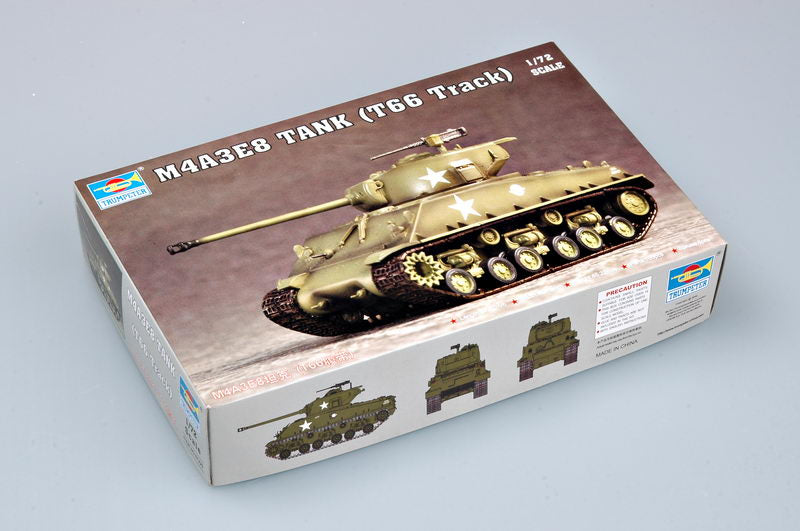 Trumpeter 07225 M4A3E8 TANK (T66 Track) 1:72