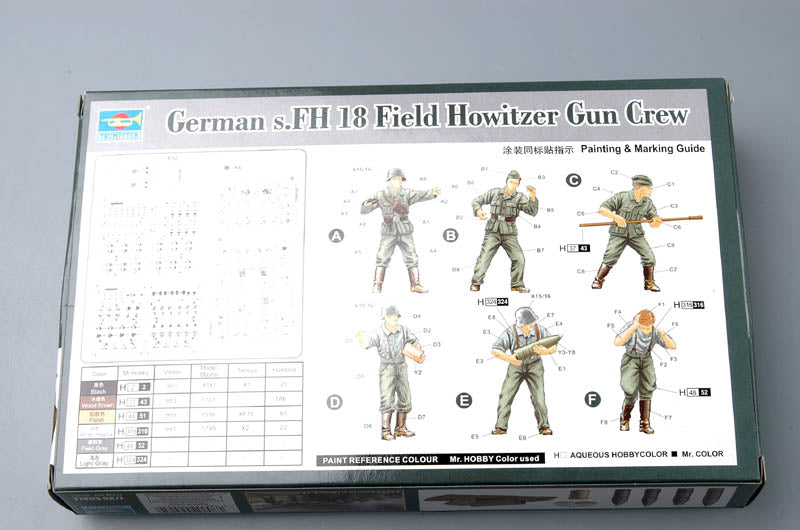 Trumpeter German s.FH 18 Field Howitzer Gun Crew 00425 1:35