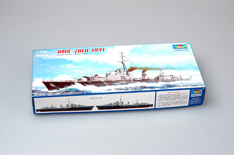 Trumpeter Tribal-class destroyer HMS Zulu (F18)1941 05758 1:700