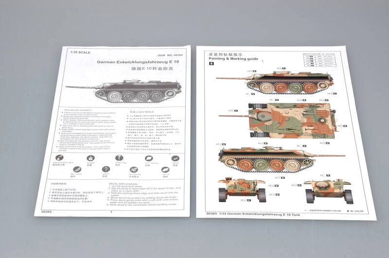 Trumpeter German Entwicklungsfahrzeug E 10 Hetzer 00385 1:35