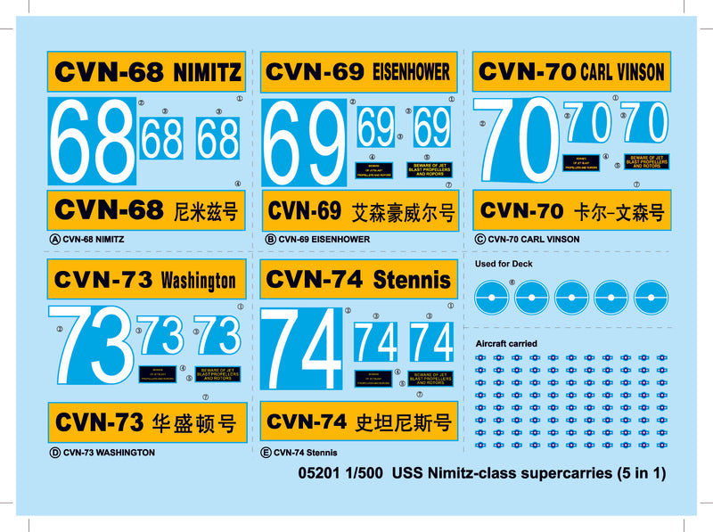 Trumpeter Nimitz class (CVN-68) 05201 1:500