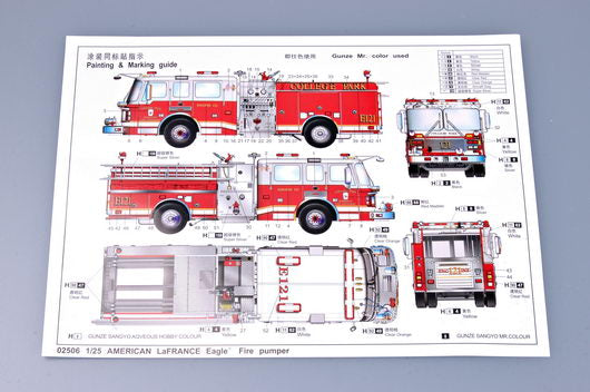 Trumpeter 02506 American LAFRANCE Eagle Fire Pumper 2002 1:25