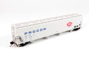 PREORDER Rapido 560005 N Procor 5820 Covered Hopper 6-Pack - Ready to Run -- Procor Ltd. UNPX (gray, low black solid lettering)