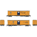 Rapido 561003 N Class RR-56 Mechanical Reefer 4-Pack - Ready to Run -- Santa Fe (orange, blue, black, Texas Chief Slogan)