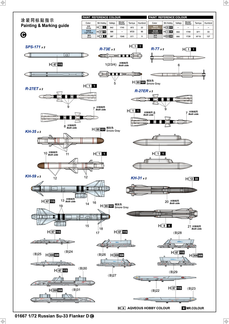 Trumpeter Russian Su-33 Flanker D 01667 1:72