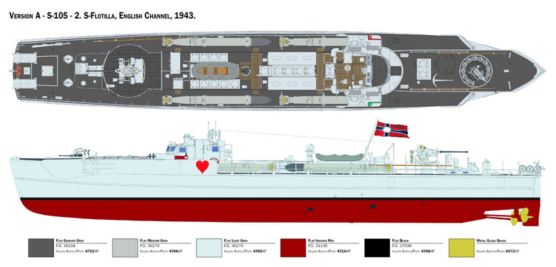 Italeri 5620 - SCALE 1 : 35 SCHNELLBOOT Typ S-38