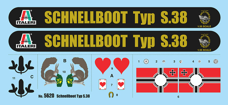 Italeri 5620 - SCALE 1 : 35 SCHNELLBOOT Typ S-38