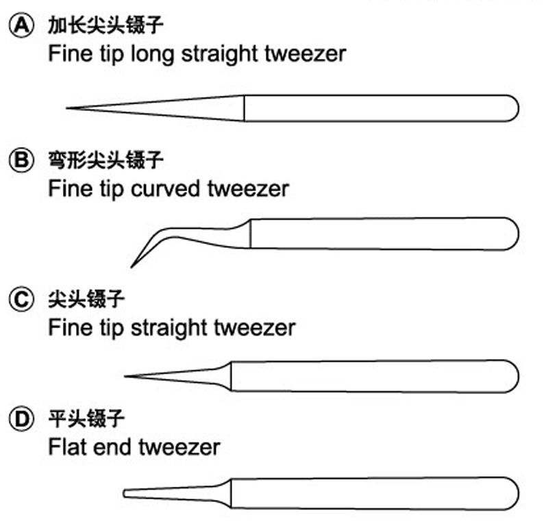 Trumpeter Tweezers Combo Set 09957