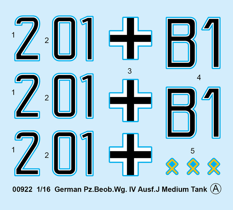 Trumpeter German Pz.Beob.Wg. IV Ausf.J Medium Tank 00922 1:16