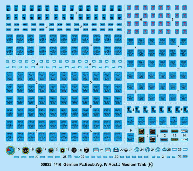 Trumpeter German Pz.Beob.Wg. IV Ausf.J Medium Tank 00922 1:16
