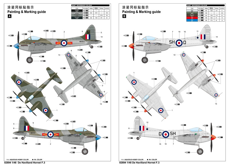 Trumpeter De Havilland Hornet F.3 02894 1:48