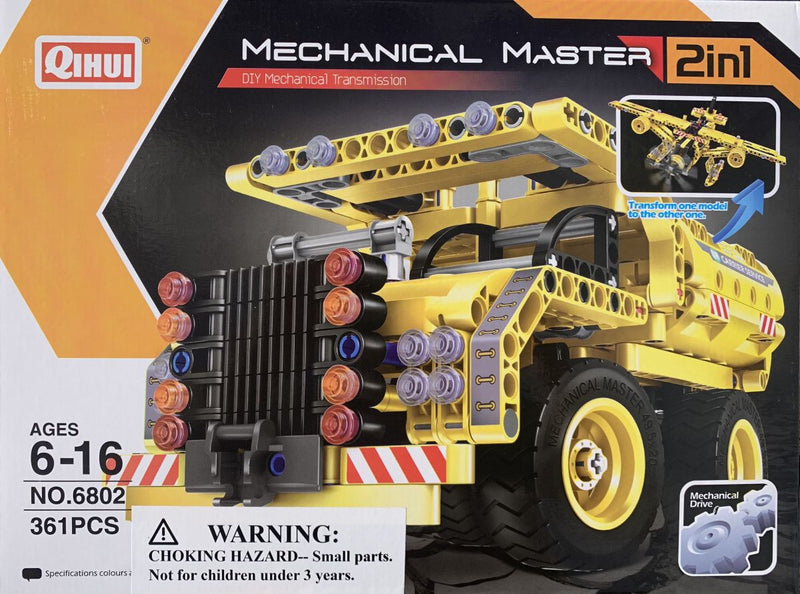 Qihui 6802 Tech Bricks R/C Dump Truck STEM 361pc