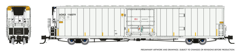 Rapido N 567006 Greenbrier 7780' Refrigerator Car Set, AOKX (6-Pack)