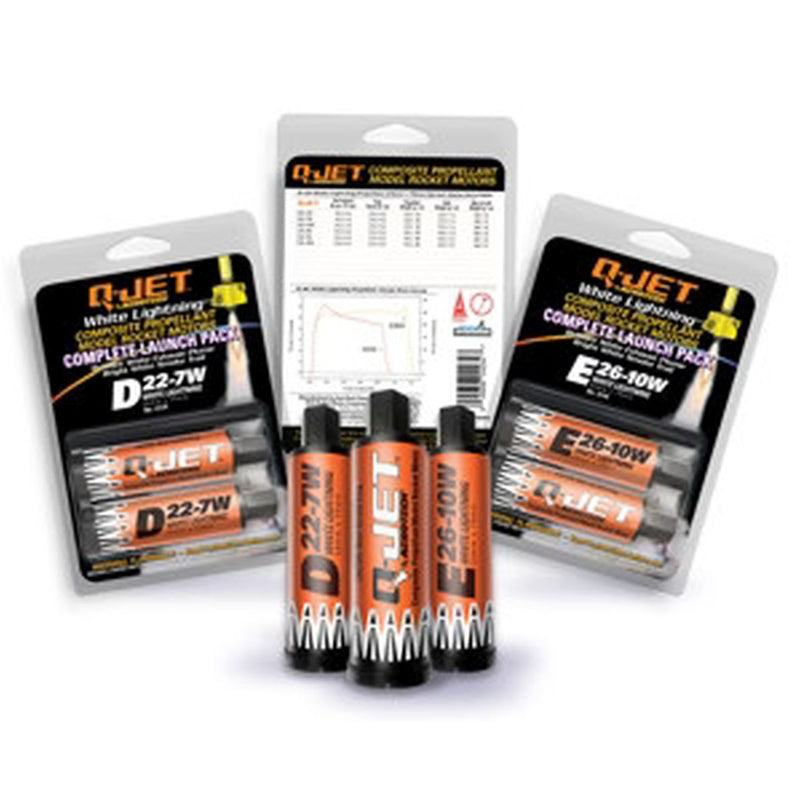 Quest 6134 D22-7W Q-Jet Model Rocket Motor Launch Pack 24mm (2-Pack)