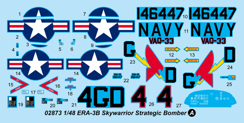 Trumpeter ERA-3B Skywarrior Strategic Bomber 02873 1:48