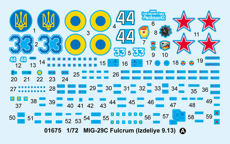 Trumpeter MIG-29C Fulcrum (Izdeliye 9.13) 01675 1:72