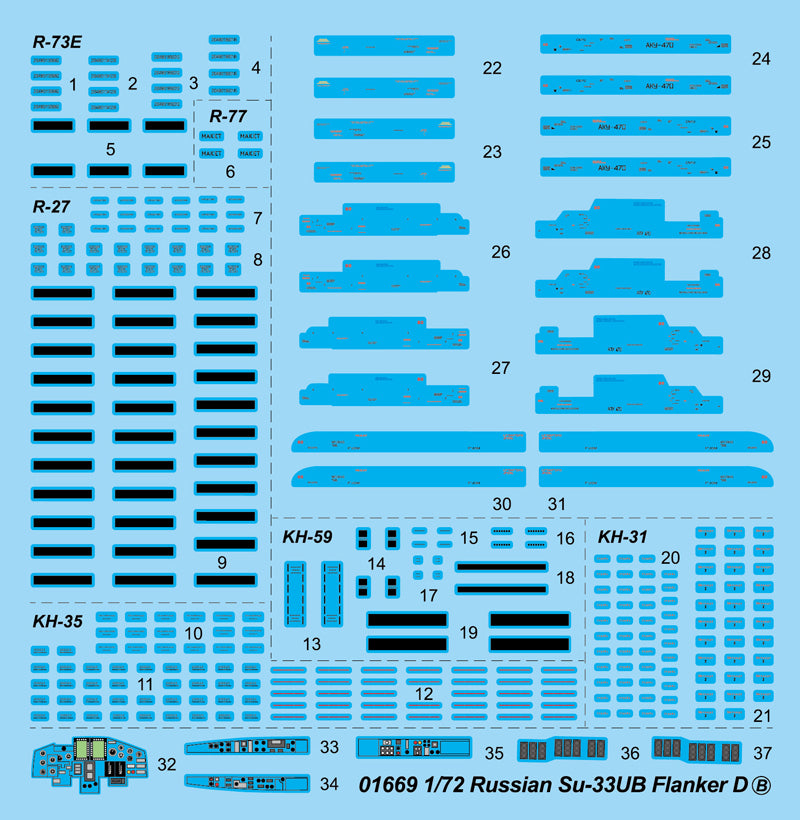 Trumpeter Russian Su-33UB Flanker D 01669 1:72