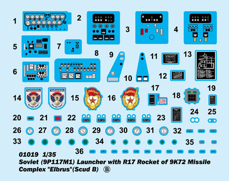 Trumpeter Soviet union "scud" - B ballistic missiles 01019 1:35